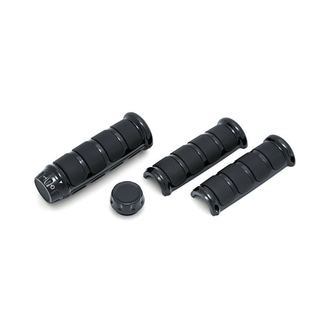 KURYAKYN Värmehandtag Svart Kuryakyn ISO Ersättningsgummi till OEM HD Värmehandtag Svart / Krom Customhoj