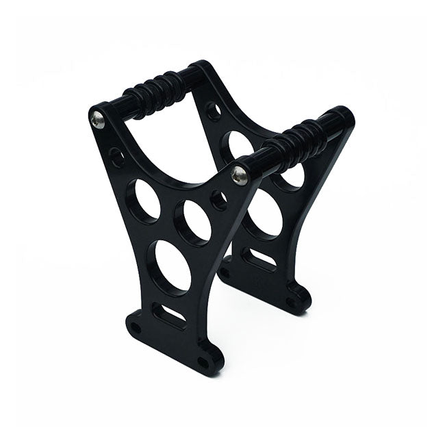 KUSTOM TECH Fork braces Black anodized aluminum K-Tech Dragster Style Fork Brace. Svart / Alu. FXD 91-05; FXR 88-94; XL 87-21 Customhoj