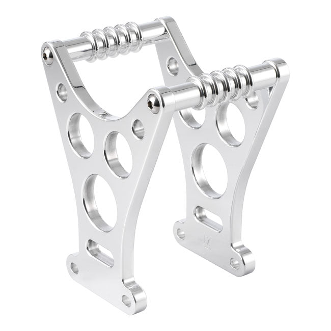 KUSTOM TECH Fork braces Satin anodized aluminum K-Tech Dragster Style Fork Brace. Svart / Alu. FXD 91-05; FXR 88-94; XL 87-21 Customhoj