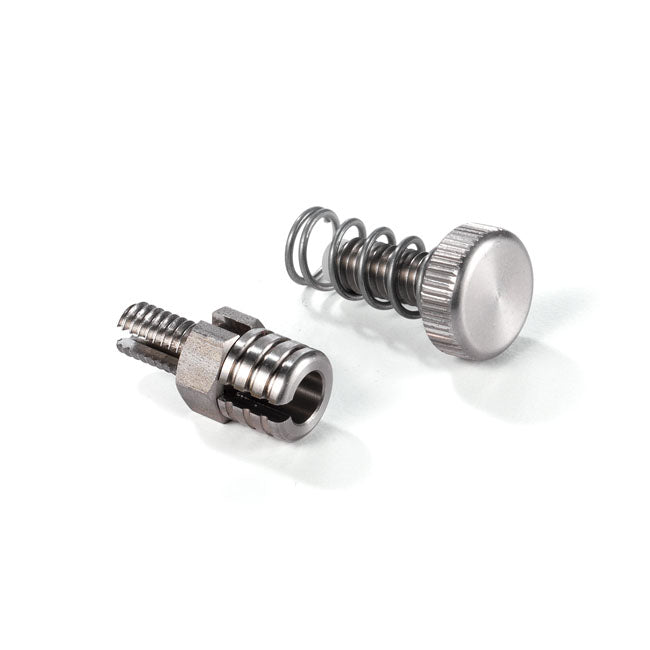KUSTOM TECH Tillbehör Gashandtag Tension screw, spring & cable adjuster kit / Rostfritt K-Tech Reservdelar Throttle Clamp Customhoj