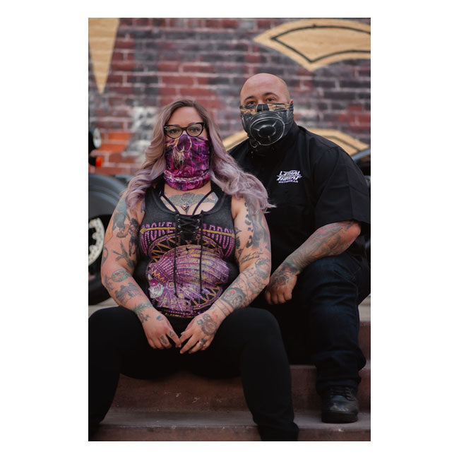Lethal Threat Face Mask Lethal Angel Watercolor Skull Tube Mask Purple Customhoj