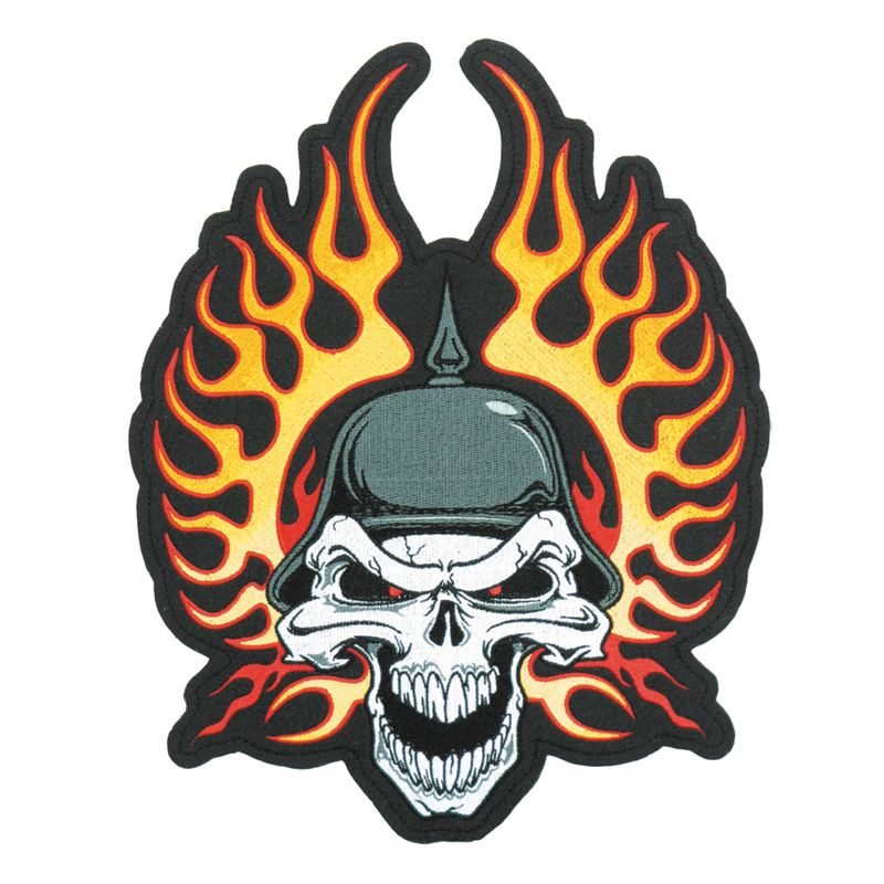 Lethal Threat Patch Lethal Threat Patch Flame Helmet Skull Customhoj