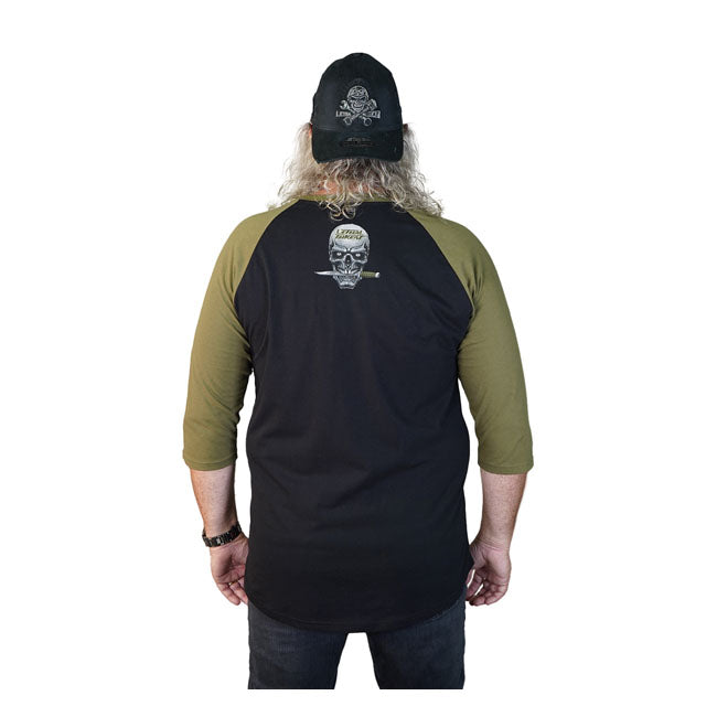 LETHAL THREAT Skjorta Lethal Threat Death or Glory raglan Skjorta Grön/Svart Customhoj