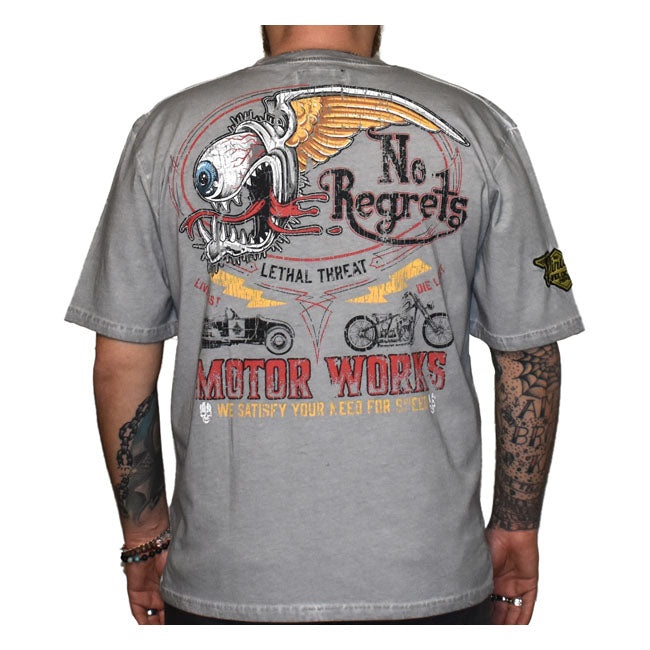 Lethal Threat T-shirt M Lethal Threat No Regrets Motorworks T-shirt Customhoj