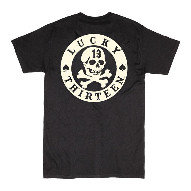 Lucky 13 T-shirt Lucky 13 Dead Head T-Shirt Svart Customhoj