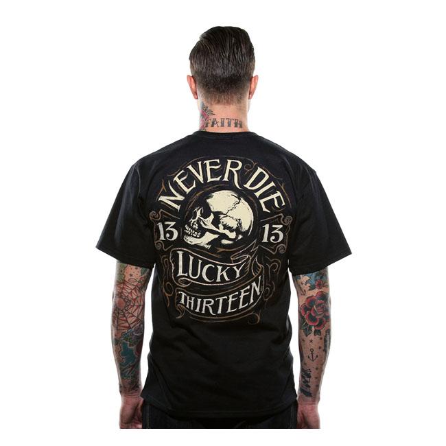 Lucky 13 T-shirt Lucky 13 Never Die T-Shirt Svart Customhoj