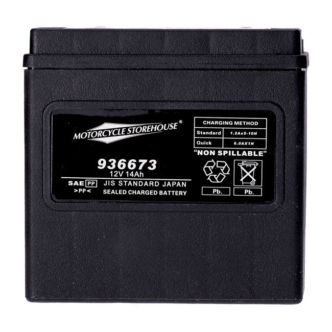 MCS Batteri AGM/Gel MCS 12V AGM Batteri. 14Ah. 240CCA Customhoj