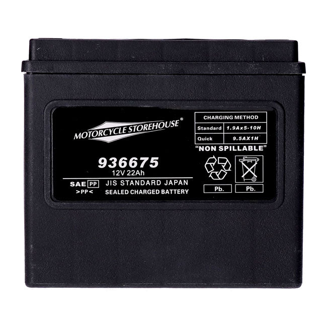 MCS Batteri AGM/Gel MCS 12V AGM Batteri. 22Ah. VÄ+ 325CCA Customhoj