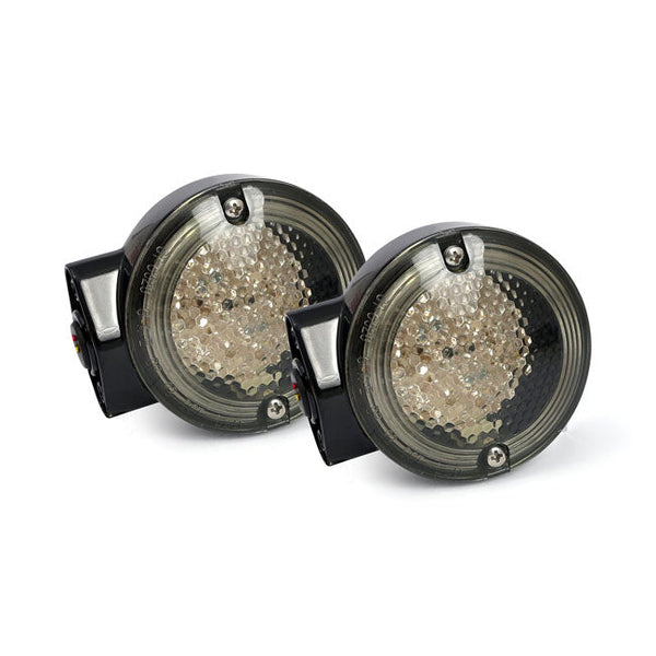 MCS Blinkers LED FLH LED Blinkers Svart/Krom Customhoj