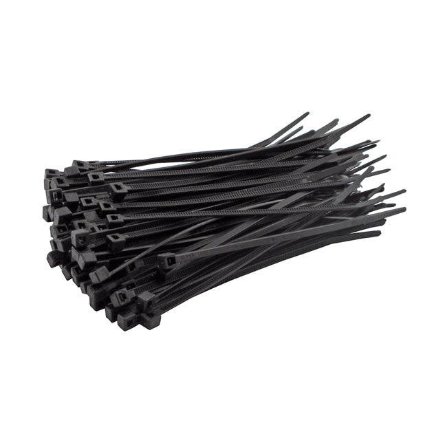 MCS Cable/Line Fastener Black / 4" (10cm) / 100 MCS Cable Straps Customhoj