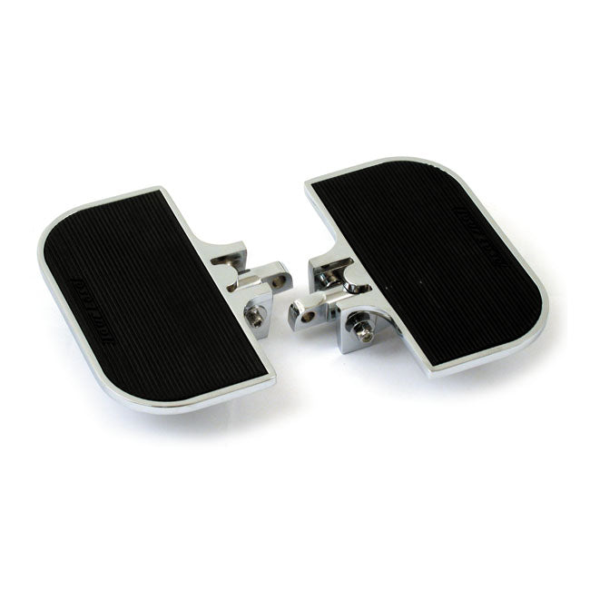 MCS Floorboard Accessories Traditional H-D male mount / Chrome Mini-D Floorboards Black Inlay Customhoj