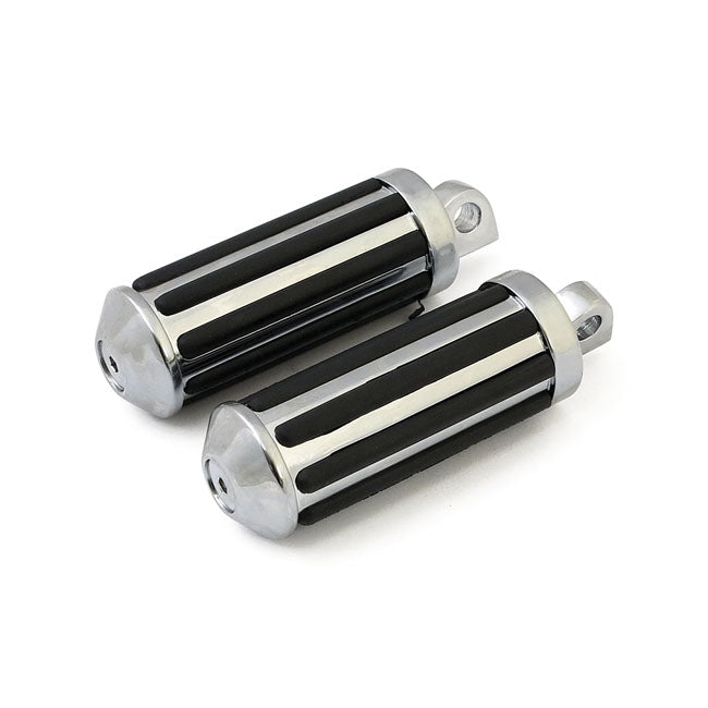 Rubber Inlay For Guide Rails Rail Fotpinnar Large Diameter med Gummiinlägg till Harley