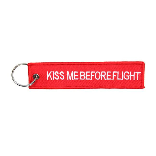 MCS Nyckelring Kiss Me Before Flight Nyckelring Röd Customhoj