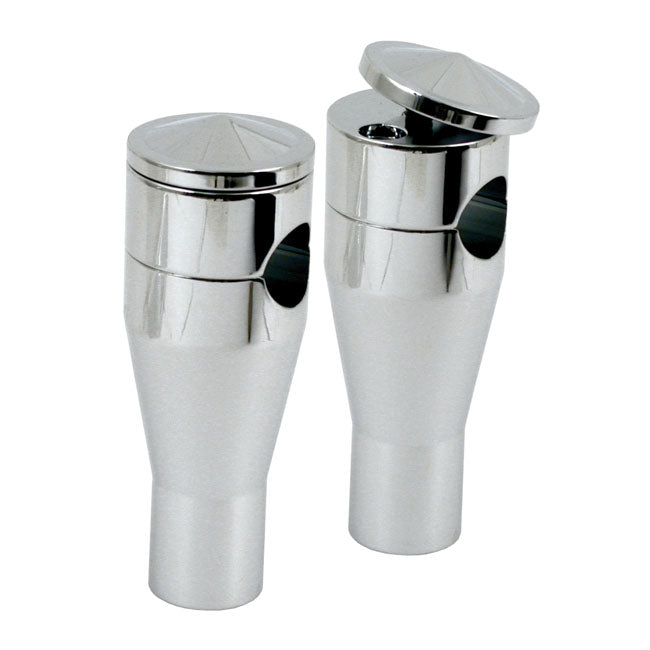 Pandora Risers Panhead Style wist Top Aluminium MC Risers Krom