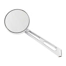 MCS Speglar Lång Mini- Rund Spegel Aluminium Krom Customhoj