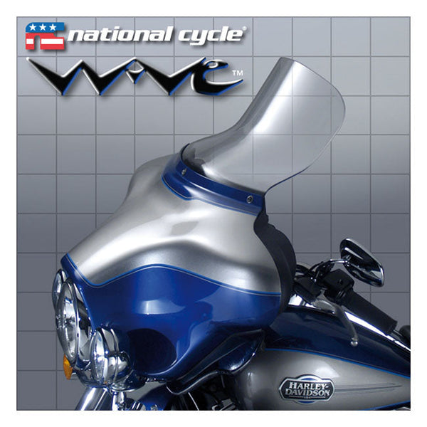 NATIONAL CYCLE Vindruta HD National Cycle Wave® Vindruta 10" Klar FLHT, FLHX 96-13 Customhoj