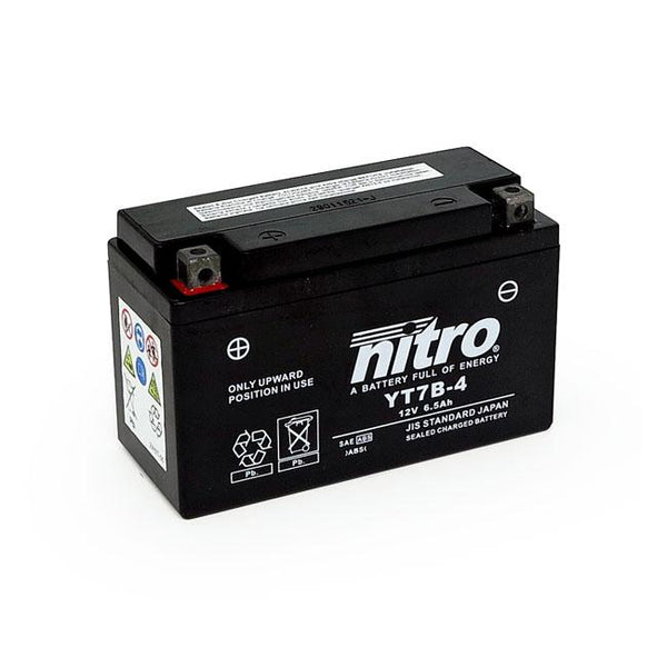 NITRO Batteri Nitro Sealed Yt7B-4 Agm Batteri Customhoj