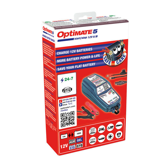OPTIMATE Batteriladdare OptiMATE 5 12V Start-Stop & Deep Cycle Batteriladdare Customhoj