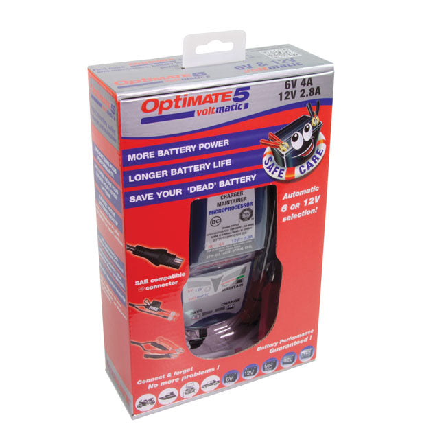 OPTIMATE Batteriladdare Tecmate OptiMATE 5 Volt Matic 6/12V Batteriladdare Customhoj