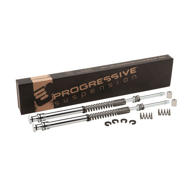 PROGRESSIVE SUSPENSION Sänkningssats fram HD PS symmetrical fork monotube cartridge kit. Lowered height. Sporster 04-21 Customhoj