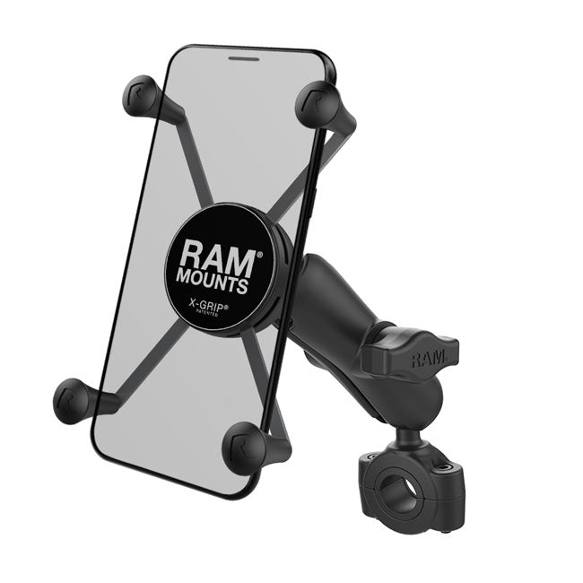 RAM Mounts Mobilhållare Paket Bredd: 44.5 till 114mm / 7/8" (22mm) till 1" (25.4mm) / 3" RAM Mounts X-Grip Phone mount Torque rail base Customhoj