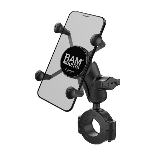 RAM Mounts Mobilhållare Paket Bredd: 44.5 till 82.5mm / 1.125" (28.5 mm) till 1.5" (38.1mm) / 1.75" RAM Mounts X-Grip Phone mount Torque rail base Customhoj