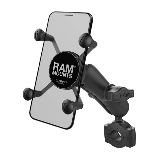 RAM Mounts Mobilhållare Paket Bredd: 44.5 till 82.5mm / 7/8" (22mm) till 1" (25.4mm) / 3" RAM Mounts X-Grip Phone mount Torque rail base Customhoj