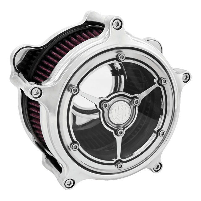 Roland Sands Design Air Cleaner Harley CV carb: 93-06 Big Twin; Delphi inj.: 01-15 Softail; 04-17 Dyna (excl. 2017 FXDLS); 02-07 FLT/Touring / Chrome Roland Sands Designs Clarity Air Cleaner for Harley Customhoj