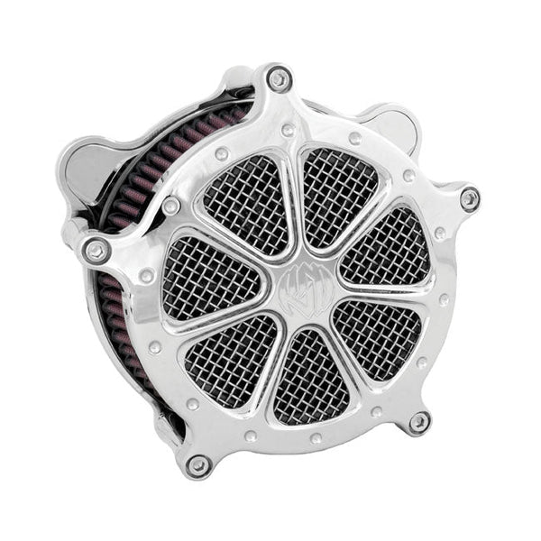 Roland Sands Design Air Cleaner Harley CV carb: 93-06 Big Twin; Delphi inj.: 01-15 Softail; 04-17 Dyna (excl. 2017 FXDLS); 02-07 FLT/Touring / Chrome Roland Sands Designs Venturi Air Cleaner Speed 7 for Harley Customhoj