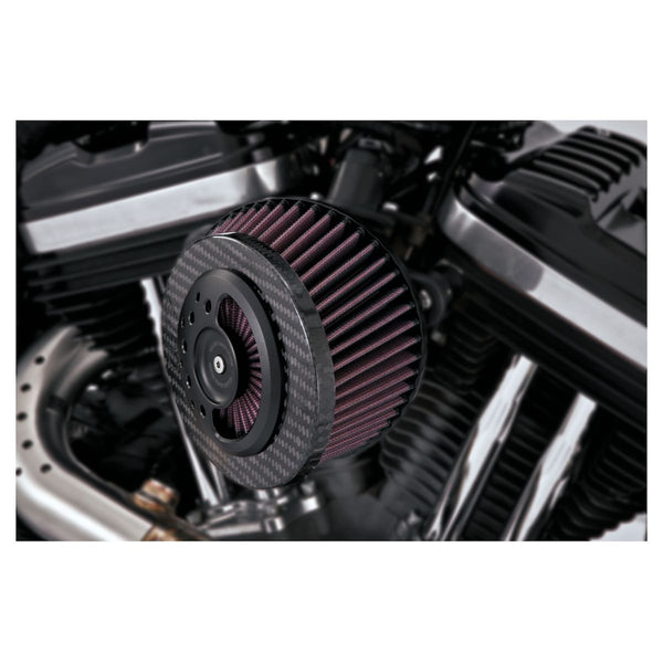 Roland Sands Design Air Cleaner Harley CV carb: 93-06 Big Twin; Delphi inj.: 01-15 Softail; 04-17 Dyna (excl. 2017 FXDLS); 02-07 FLT/Touring Vance & Hines RSD Slant Air Cleaner for Harley Customhoj