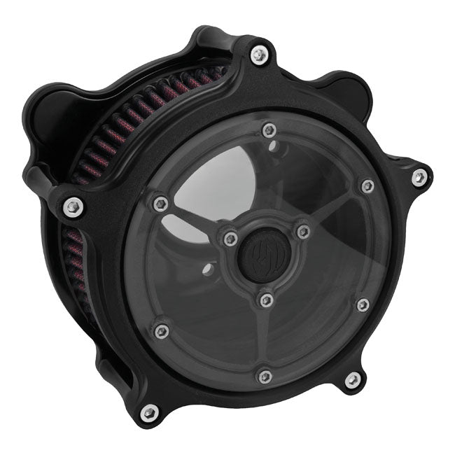 Roland Sands Design Air Cleaner Harley CV carb: 93-06 Big Twin; Delphi inj.: 01-15 Softail; 04-17 Dyna (excl. 2017 FXDLS); 02-07 FLT/Touring / Wrinkle Black Roland Sands Designs Clarity Air Cleaner for Harley Customhoj