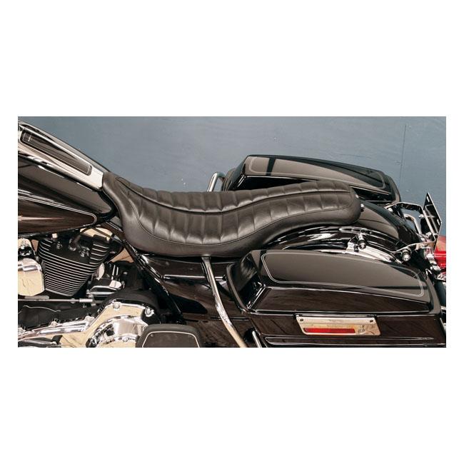 RSD HD Touring/Trike Sadlar Roland Sands Design 2-up Flatout sadel Enzo Svart Touring 08-21 Customhoj