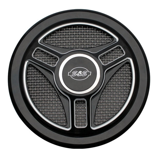 S&S Air Cleaner Cover Stealth Air Cleaners / Black S&S Stealth Air Cleaner Cover Tri-Spoke Customhoj