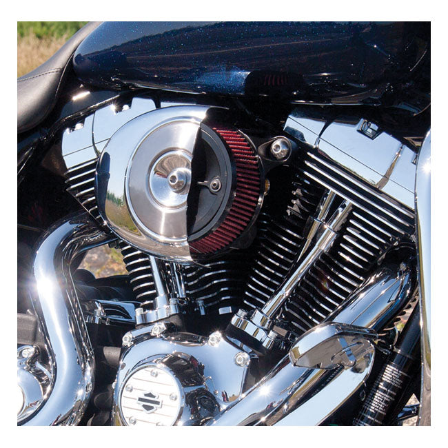 S&S Air Cleaner Harley 00-15 Softail; 99-17 Dyna (excl. 2017 FXDLS); 99-07 FLT/Touring (CV carb & Delphi inj) (excl. e-throttle) S&S Stealth Air Cleaner for Harley Customhoj