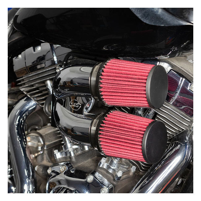 S&S Air Cleaner Harley 16-17 Softail; 2017 FXDLS; 08-16 Touring, Trike. (e-throttle) (excl. lower glove boxes; Twin Cooled models) / Chrome S&S Tuned Induction Air Cleaner for Harley Customhoj