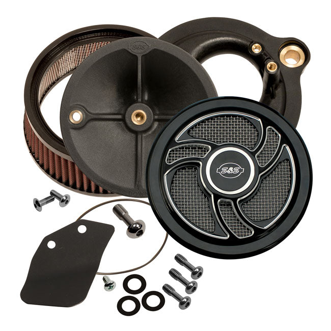 S&S Air Cleaner Harley 18-22 Softail; 17-22 Touring; 17-22 Trikes / Contrast Cut S&S Stealth Torker Air Cleaner for Harley Customhoj