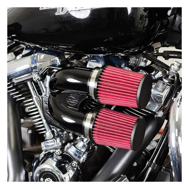 S&S Air Cleaner Harley 18-22 Softail; 17-22 Touring; 17-22 Trikes (excl. models with fairing lowers and water cooling) / Black S&S Tuned Induction Air Cleaner for Harley Customhoj