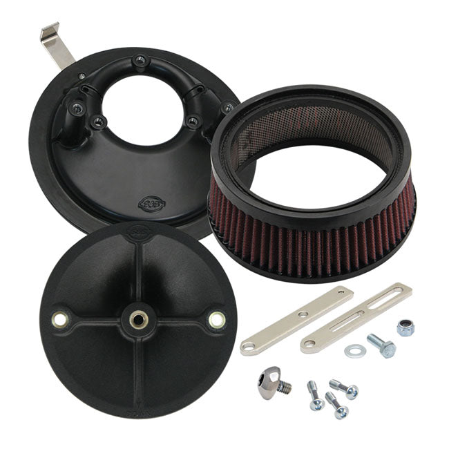 S&S Air Cleaner Harley 36-92 Big Twin; 57-90 Sportster XL with Super E & G carb S&S Stealth Air Cleaner for Harley Customhoj