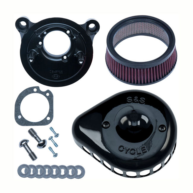 S&S Air Cleaner Harley 91-06 Sportster XL with CV carb / Black S&S Mini Teardrop Stealth Air Cleaner for Harley Customhoj