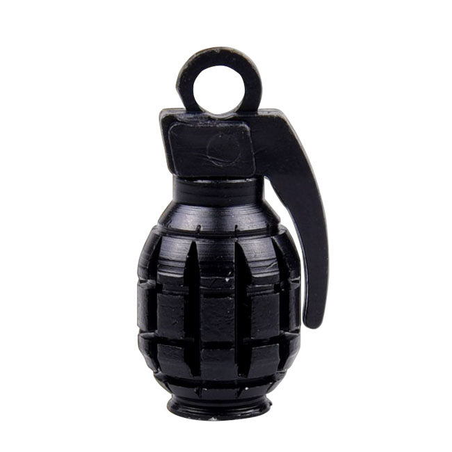 TRIKTOPZ Ventilhattar Trik Tropz Ventilhattar Hand Grenade Valve Caps. Black Customhoj