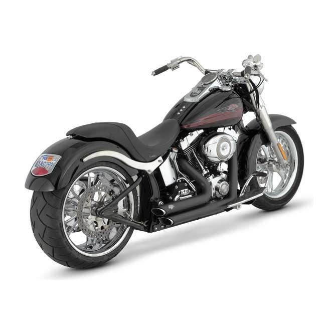 VANCE&HINES HD Softail Exhaust System Black / Softail 87-11 Vance & Hines Shortshots Staggered Softail 87-20 Customhoj