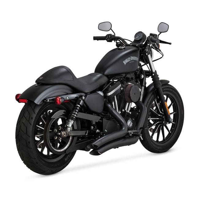 VANCE&HINES HD Sportster Exhaust System Vance & Hines 2-1/2" Big Radius 2-2 Avgassystem Krom XL 14-20 Customhoj