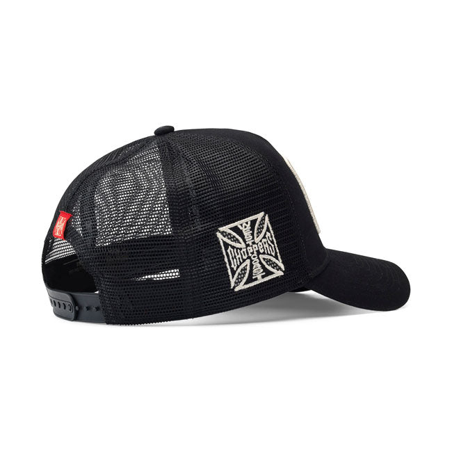 WEST COAST CHOPPERS Keps WCC Motorcycle Co. 5-panel trucker Keps Svart Customhoj