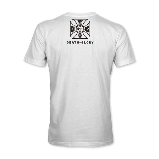WEST COAST CHOPPERS T-shirt WCC Death Glory T-shirt Vit Customhoj