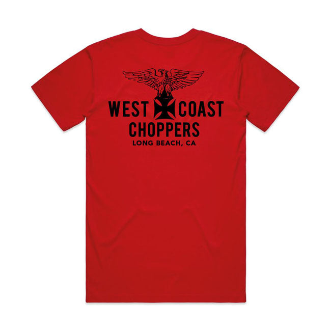 WEST COAST CHOPPERS T-shirt WCC Eagle T-shirt Röd Customhoj