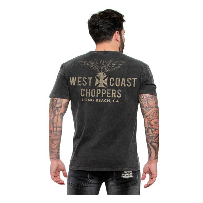 WEST COAST CHOPPERS T-shirt WCC Eagle Vintage T-Shirt Svart Customhoj