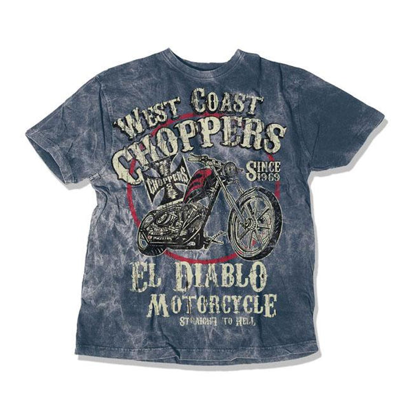 WEST COAST CHOPPERS T-shirt WCC El Diablo T-Shirt Vintage Blå Customhoj