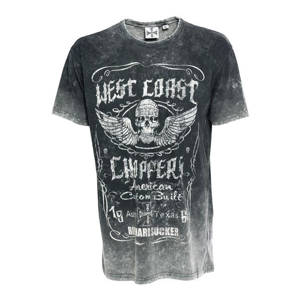 WEST COAST CHOPPERS T-shirt WCC Ride Hard Sucker Vintage T-Shirt Svart Customhoj