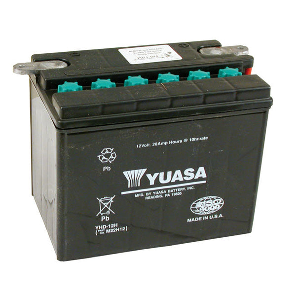 YUASA Batteri Bly Yuasa 12V Blybatteri. 28Ah Customhoj