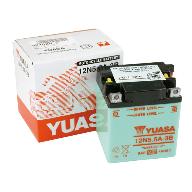 YUASA Batteri Bly Yuasa 12V Blybatteri. 5.5Ah L104xB91xH115mm Customhoj
